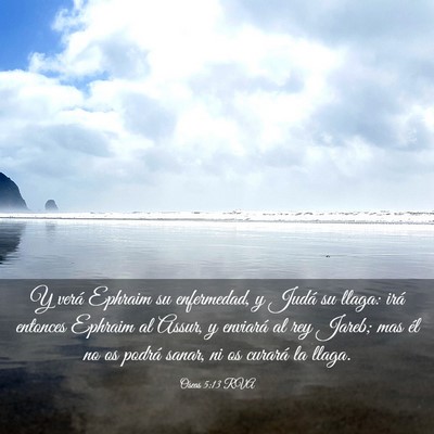 Picture 03 - Oseas 5:13 RVA - Y verá Ephraim su enfermedad, y Judá su llaga: - Bible Verse Picture