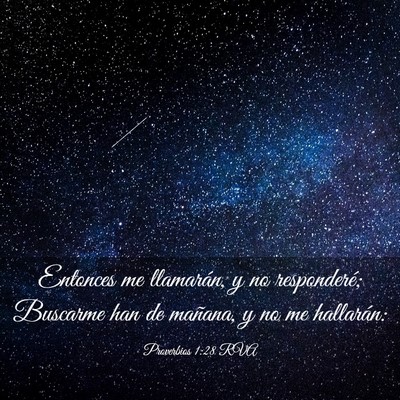 Picture 03 - Proverbios 1:28 RVA - Entonces me llamarán, y no responderé; Buscarme - Bible Verse Picture