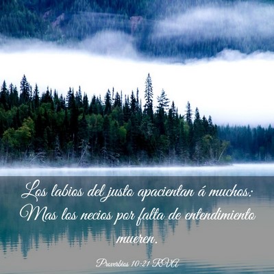 Picture 03 - Proverbios 10:21 RVA - Los labios del justo apacientan á muchos: Mas - Bible Verse Picture