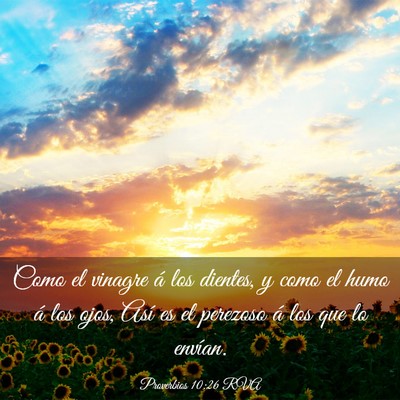 Picture 03 - Proverbios 10:26 RVA - Como el vinagre á los dientes, y como el humo á - Bible Verse Picture