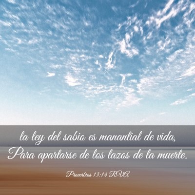 Picture 03 - Proverbios 13:14 RVA - la ley del sabio es manantial de vida, Para - Bible Verse Picture