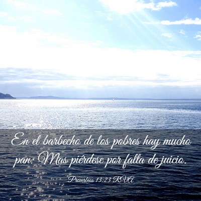 Picture 03 - Proverbios 13:23 RVA - En el barbecho de los pobres hay mucho pan: Mas - Bible Verse Picture