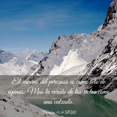 Picture 03 - Proverbios 15:19 RVA - El camino del perezoso es como seto de espinos: - Bible Verse Picture