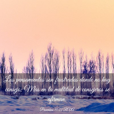 Picture 03 - Proverbios 15:22 RVA - Los pensamientos son frustrados donde no hay - Bible Verse Picture