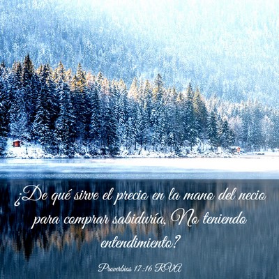 Picture 03 - Proverbios 17:16 RVA - ¿De qué sirve el precio en la mano del necio - Bible Verse Picture