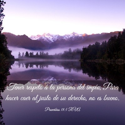 Picture 03 - Proverbios 18:5 RVA - Tener respeto á la persona del impío, Para - Bible Verse Picture