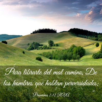 Picture 03 - Proverbios 2:12 RVA - Para librarte del mal camino, De los hombres que - Bible Verse Picture