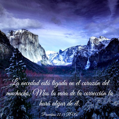 Picture 03 - Proverbios 22:15 RVA - La necedad está ligada en el corazón del - Bible Verse Picture