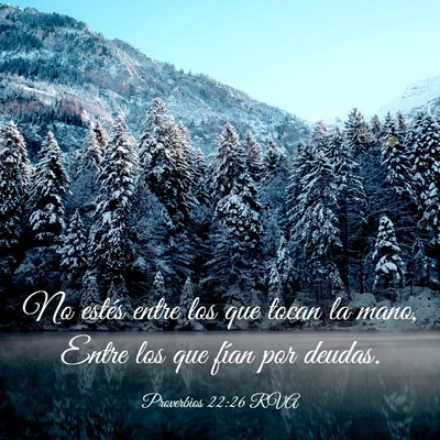 Picture 03 - Proverbios 22:26 RVA - No estés entre los que tocan la mano, Entre los - Bible Verse Picture
