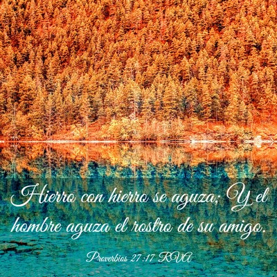Picture 03 - Proverbios 27:17 RVA - Hierro con hierro se aguza; Y el hombre aguza el - Bible Verse Picture
