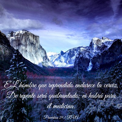 Picture 03 - Proverbios 29:1 RVA - EL hombre que reprendido endurece la cerviz, De - Bible Verse Picture