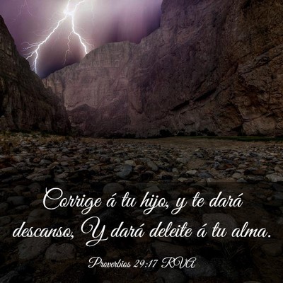Picture 03 - Proverbios 29:17 RVA - Corrige á tu hijo, y te dará descanso, Y dará - Bible Verse Picture
