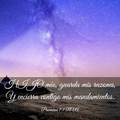 Picture 03 - Proverbios 7:1 RVA - HIJO mío, guarda mis razones, Y encierra contigo - Bible Verse Picture