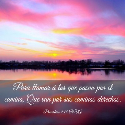 Picture 03 - Proverbios 9:15 RVA - Para llamar á los que pasan por el camino, Que - Bible Verse Picture