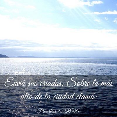 Picture 03 - Proverbios 9:3 RVA - Envió sus criadas; Sobre lo más alto de la - Bible Verse Picture