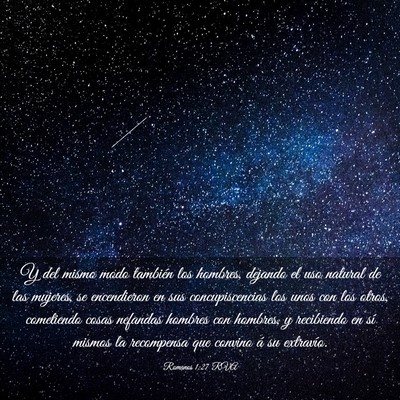 Picture 03 - Romanos 1:27 RVA - Y del mismo modo también los hombres, dejando el - Bible Verse Picture
