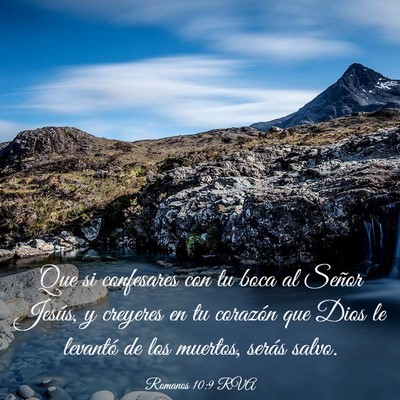 Picture 03 - Romanos 10:9 RVA - Que si confesares con tu boca al Señor Jesús, y - Bible Verse Picture