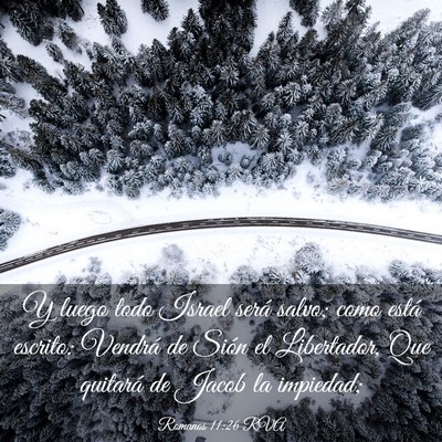 Picture 03 - Romanos 11:26 RVA - Y luego todo Israel será salvo; como está - Bible Verse Picture