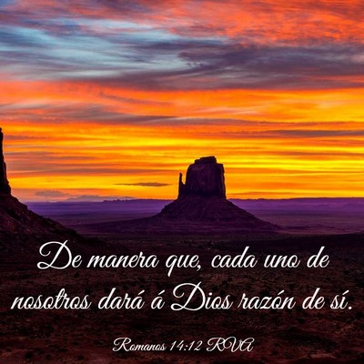 Picture 03 - Romanos 14:12 RVA - De manera que, cada uno de nosotros dará á Dios - Bible Verse Picture