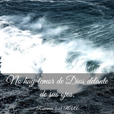 Picture 03 - Romanos 3:18 RVA - No hay temor de Dios delante de sus - Bible Verse Picture