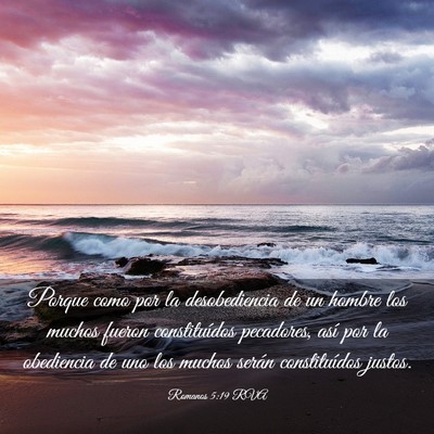 Picture 03 - Romanos 5:19 RVA - Porque como por la desobediencia de un hombre los - Bible Verse Picture