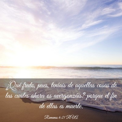 Picture 03 - Romanos 6:21 RVA - ¿Qué fruto, pues, teníais de aquellas cosas de - Bible Verse Picture