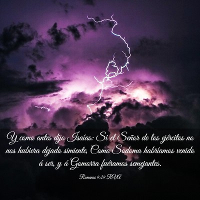 Picture 03 - Romanos 9:29 RVA - Y como antes dijo Isaías: Si el Señor de los - Bible Verse Picture