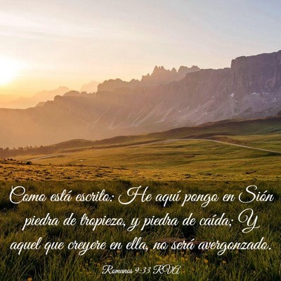 Picture 03 - Romanos 9:33 RVA - Como está escrito: He aquí pongo en Sión - Bible Verse Picture