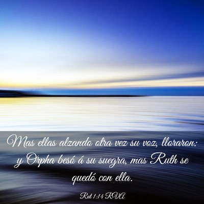 Picture 03 - Rut 1:14 RVA - Mas ellas alzando otra vez su voz, lloraron: y - Bible Verse Picture