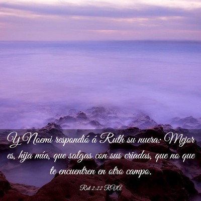 Picture 03 - Rut 2:22 RVA - Y Noemi respondió á Ruth su nuera: Mejor es, - Bible Verse Picture