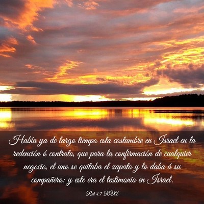 Picture 03 - Rut 4:7 RVA - Había ya de largo tiempo esta costumbre en - Bible Verse Picture