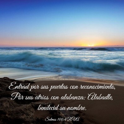Picture 03 - Salmos 100:4 RVA - Entrad por sus puertas con reconocimiento, Por - Bible Verse Picture