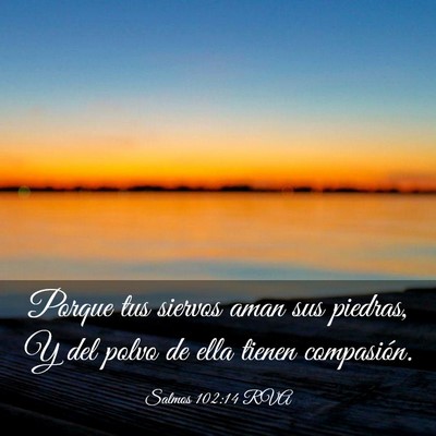 Picture 03 - Salmos 102:14 RVA - Porque tus siervos aman sus piedras, Y del polvo - Bible Verse Picture