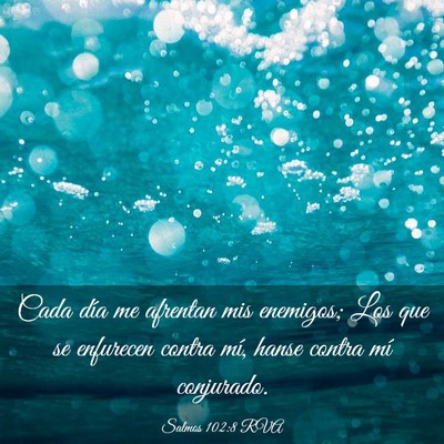 Picture 03 - Salmos 102:8 RVA - Cada día me afrentan mis enemigos; Los que se - Bible Verse Picture