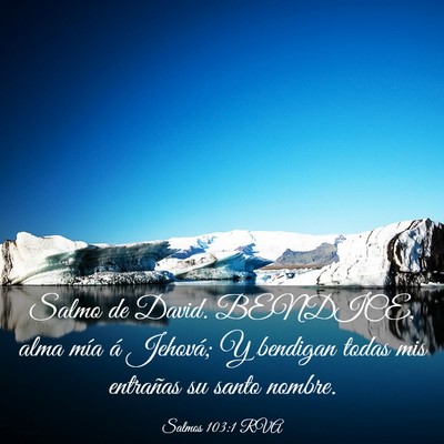 Picture 03 - Salmos 103:1 RVA - Salmo de David. BENDICE, alma mía á Jehová; Y - Bible Verse Picture