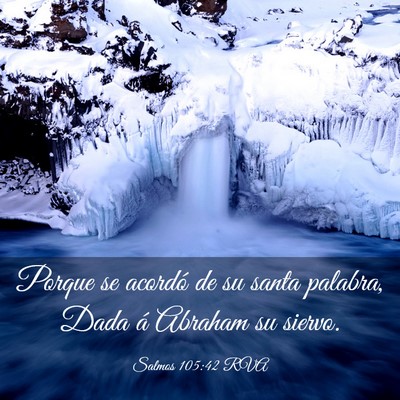 Picture 03 - Salmos 105:42 RVA - Porque se acordó de su santa palabra, Dada á - Bible Verse Picture