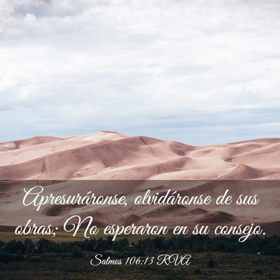 Picture 03 - Salmos 106:13 RVA - Apresuráronse, olvidáronse de sus obras; No - Bible Verse Picture