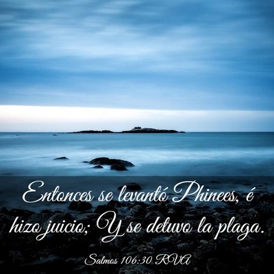Picture 03 - Salmos 106:30 RVA - Entonces se levantó Phinees, é hizo juicio; Y - Bible Verse Picture