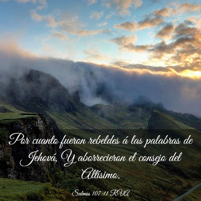 Picture 03 - Salmos 107:11 RVA - Por cuanto fueron rebeldes á las palabras de - Bible Verse Picture