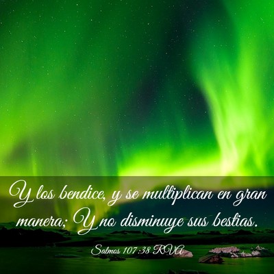 Picture 03 - Salmos 107:38 RVA - Y los bendice, y se multiplican en gran manera; Y - Bible Verse Picture