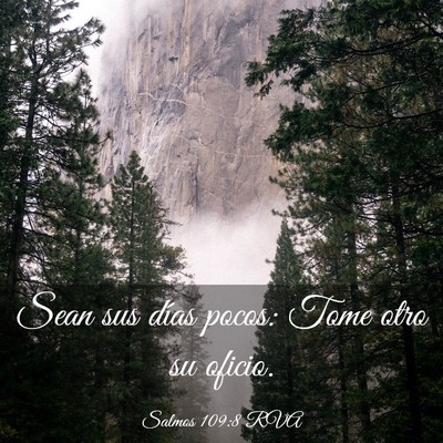 Picture 03 - Salmos 109:8 RVA - Sean sus días pocos: Tome otro su - Bible Verse Picture