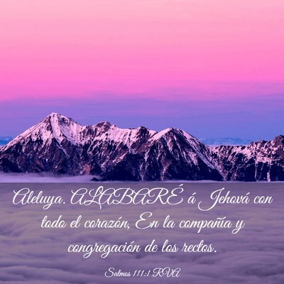 Picture 03 - Salmos 111:1 RVA - Aleluya. ALABARÉ á Jehová con todo el - Bible Verse Picture