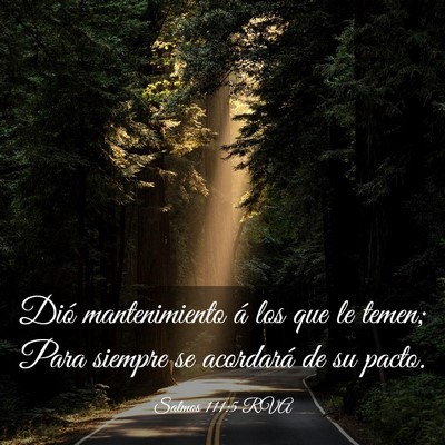 Picture 03 - Salmos 111:5 RVA - Dió mantenimiento á los que le temen; Para - Bible Verse Picture