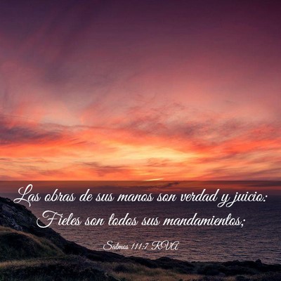 Picture 03 - Salmos 111:7 RVA - Las obras de sus manos son verdad y juicio: - Bible Verse Picture