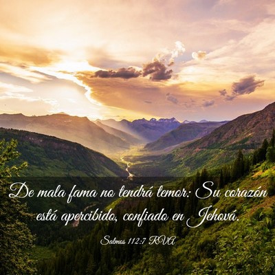 Picture 03 - Salmos 112:7 RVA - De mala fama no tendrá temor: Su corazón está - Bible Verse Picture