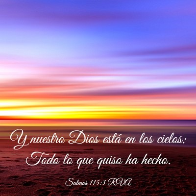 Picture 03 - Salmos 115:3 RVA - Y nuestro Dios está en los cielos: Todo lo que - Bible Verse Picture