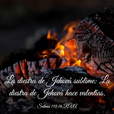Picture 03 - Salmos 118:16 RVA - La diestra de Jehová sublime: La diestra de - Bible Verse Picture