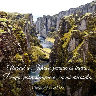 Picture 03 - Salmos 118:29 RVA - Alabad á Jehová porque es bueno; Porque para - Bible Verse Picture