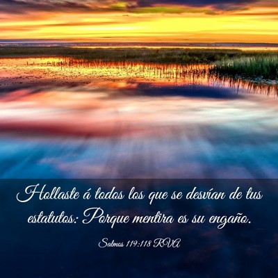 Picture 03 - Salmos 119:118 RVA - Hollaste á todos los que se desvían de tus - Bible Verse Picture