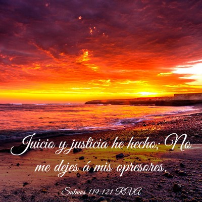 Picture 03 - Salmos 119:121 RVA - Juicio y justicia he hecho; No me dejes á mis - Bible Verse Picture